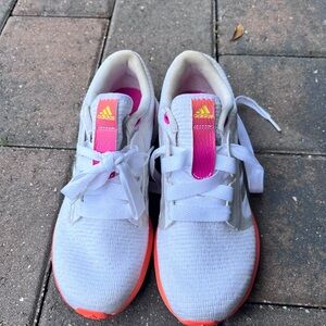 Adidas White and Pink Athletic Shoes size 6 (women)